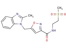 5-[(2-methyl-1H-benzimidazol-1-yl)methyl]-N-[2-(methylsulfonyl)ethyl]isoxazole-3-carboxamide