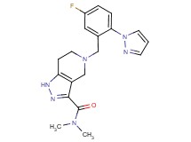 5-[5-fluoro-2-(1H-pyrazol-1-yl)benzyl]-N,N-dimethyl-4,5,6,7-tetrahydro-1H-pyrazolo[4,3-c]pyridine-3-carboxamide