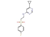 6-cyclopropyl-N-{2-[(4-fluorophenyl)sulfonyl]ethyl}pyrimidin-4-amine