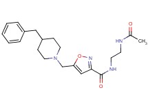 N-[2-(acetylamino)ethyl]-5-[(4-benzylpiperidin-1-yl)methyl]isoxazole-3-carboxamide
