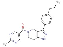 5-[(2-methylpyrimidin-5-yl)carbonyl]-3-(4-propylphenyl)-4,5,6,7-tetrahydro-1H-pyrazolo[4,3-c]pyridine