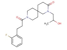 9-[3-(2-fluorophenyl)propanoyl]-2-(2-hydroxypropyl)-2,9-diazaspiro[5.5]undecan-3-one