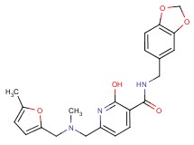 N-(1,3-benzodioxol-5-ylmethyl)-2-hydroxy-6-({methyl[(5-methyl-2-furyl)methyl]amino}methyl)nicotinamide