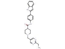 1-[(2-ethyl-5-pyrimidinyl)methyl]-N-[4-(1H-indol-2-yl)phenyl]-4-piperidinecarboxamide