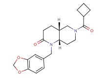 (4aR*,8aS*)-1-(1,3-benzodioxol-5-ylmethyl)-6-(cyclobutylcarbonyl)octahydro-1,6-naphthyridin-2(1H)-one