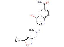 2-{[[(5-cyclopropylisoxazol-3-yl)methyl](methyl)amino]methyl}-4-hydroxyquinoline-6-carboxamide
