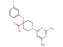 1-(2-amino-6-methylpyrimidin-4-yl)-4-(3-fluorophenoxy)piperidine-4-carboxylic acid