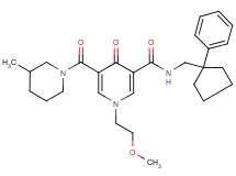1-(2-methoxyethyl)-5-[(3-methyl-1-piperidinyl)carbonyl]-4-oxo-N-[(1-phenylcyclopentyl)methyl]-1,4-dihydro-3-pyridinecarboxamide