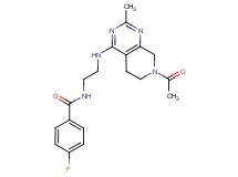 N-{2-[(7-acetyl-2-methyl-5,6,7,8-tetrahydropyrido[3,4-d]pyrimidin-4-yl)amino]ethyl}-4-fluorobenzamide