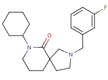 7-cyclohexyl-2-(3-fluorobenzyl)-2,7-diazaspiro[4.5]decan-6-one