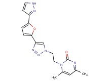 4,6-dimethyl-1-(2-{4-[5-(1H-pyrazol-3-yl)-2-furyl]-1H-1,2,3-triazol-1-yl}ethyl)pyrimidin-2(1H)-one