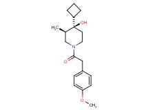 (3R*,4R*)-4-cyclobutyl-1-[(4-methoxyphenyl)acetyl]-3-methyl-4-piperidinol