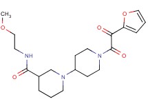 1'-[2-furyl(oxo)acetyl]-N-(2-methoxyethyl)-1,4'-bipiperidine-3-carboxamide