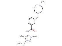 N-(3-ethyl-1,4-dimethyl-1H-pyrazol-5-yl)-3-[(4-methyl-1,4-diazepan-1-yl)methyl]benzamide