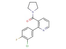 2-(3-chloro-4-fluorophenyl)-3-(pyrrolidin-1-ylcarbonyl)pyridine