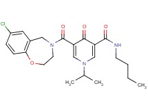N-butyl-5-[(7-chloro-2,3-dihydro-1,4-benzoxazepin-4(5H)-yl)carbonyl]-1-isopropyl-4-oxo-1,4-dihydro-3-pyridinecarboxamide