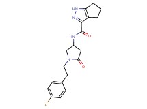 N-{1-[2-(4-fluorophenyl)ethyl]-5-oxopyrrolidin-3-yl}-1,4,5,6-tetrahydrocyclopenta[c]pyrazole-3-carboxamide