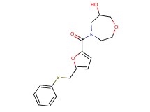 4-{5-[(phenylthio)methyl]-2-furoyl}-1,4-oxazepan-6-ol