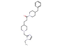 4-benzyl-1-(3-{1-[(1-ethyl-1H-imidazol-2-yl)methyl]-4-piperidinyl}propanoyl)piperidine