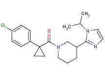 1-{[1-(4-chlorophenyl)cyclopropyl]carbonyl}-3-(1-isopropyl-1H-imidazol-2-yl)piperidine