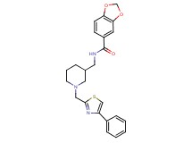 N-({1-[(4-phenyl-1,3-thiazol-2-yl)methyl]-3-piperidinyl}methyl)-1,3-benzodioxole-5-carboxamide