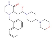 3-{2-[4-(4-morpholinyl)-1-piperidinyl]-2-oxoethyl}-4-(1-naphthylmethyl)-2-piperazinone