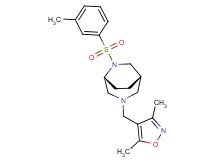 (1S*,5R*)-3-[(3,5-dimethylisoxazol-4-yl)methyl]-6-[(3-methylphenyl)sulfonyl]-3,6-diazabicyclo[3.2.2]nonane