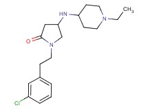 1-[2-(3-chlorophenyl)ethyl]-4-[(1-ethyl-4-piperidinyl)amino]-2-pyrrolidinone