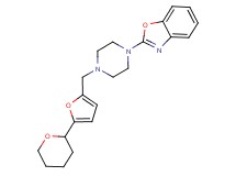 2-(4-{[5-(tetrahydro-2H-pyran-2-yl)-2-furyl]methyl}piperazin-1-yl)-1,3-benzoxazole