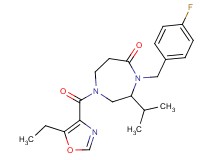 1-[(5-ethyl-1,3-oxazol-4-yl)carbonyl]-4-(4-fluorobenzyl)-3-isopropyl-1,4-diazepan-5-one