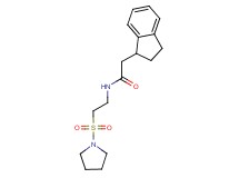2-(2,3-dihydro-1H-inden-1-yl)-N-[2-(pyrrolidin-1-ylsulfonyl)ethyl]acetamide