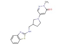 5-{3-[(1,3-benzothiazol-2-ylamino)methyl]-1-pyrrolidinyl}-2-methyl-3(2H)-pyridazinone