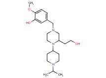 5-{[3-(2-hydroxyethyl)-4-(1-isopropyl-4-piperidinyl)-1-piperazinyl]methyl}-2-methoxyphenol