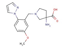 3-amino-1-[5-methoxy-2-(1H-pyrazol-1-yl)benzyl]pyrrolidine-3-carboxylic acid