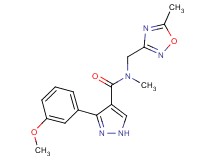 3-(3-methoxyphenyl)-N-methyl-N-[(5-methyl-1,2,4-oxadiazol-3-yl)methyl]-1H-pyrazole-4-carboxamide