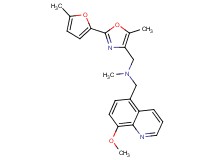 1-(8-methoxy-5-quinolinyl)-N-methyl-N-{[5-methyl-2-(5-methyl-2-furyl)-1,3-oxazol-4-yl]methyl}methanamine