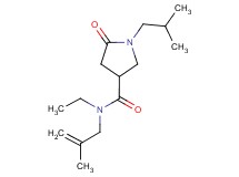 N-ethyl-1-isobutyl-N-(2-methylprop-2-en-1-yl)-5-oxopyrrolidine-3-carboxamide