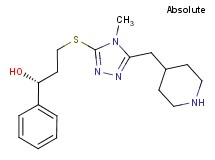 (1R)-3-{[4-methyl-5-(piperidin-4-ylmethyl)-4H-1,2,4-triazol-3-yl]thio}-1-phenylpropan-1-ol