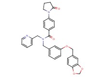 N-[3-(1,3-benzodioxol-5-ylmethoxy)benzyl]-4-(2-oxo-1-pyrrolidinyl)-N-(2-pyridinylmethyl)benzamide