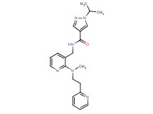 1-isopropyl-N-({2-[methyl(2-pyridin-2-ylethyl)amino]pyridin-3-yl}methyl)-1H-pyrazole-4-carboxamide