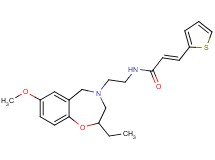 (2E)-N-[2-(2-ethyl-7-methoxy-2,3-dihydro-1,4-benzoxazepin-4(5H)-yl)ethyl]-3-(2-thienyl)acrylamide