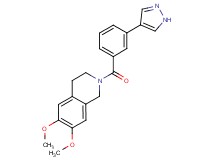 6,7-dimethoxy-2-[3-(1H-pyrazol-4-yl)benzoyl]-1,2,3,4-tetrahydroisoquinoline