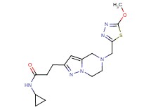 N-cyclopropyl-3-{5-[(5-methoxy-1,3,4-thiadiazol-2-yl)methyl]-4,5,6,7-tetrahydropyrazolo[1,5-a]pyrazin-2-yl}propanamide