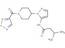 3-methyl-N-{1-[1-(1,2,5-thiadiazol-3-ylcarbonyl)-4-piperidinyl]-1H-pyrazol-5-yl}butanamide