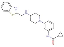 N-(3-{4-[(1,3-benzothiazol-2-ylmethyl)amino]-1-piperidinyl}phenyl)cyclopropanecarboxamide