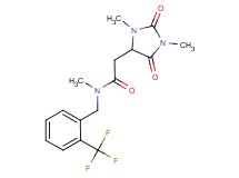 2-(1,3-dimethyl-2,5-dioxoimidazolidin-4-yl)-N-methyl-N-[2-(trifluoromethyl)benzyl]acetamide