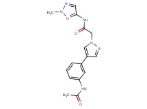 2-{4-[3-(acetylamino)phenyl]-1H-pyrazol-1-yl}-N-(2-methyl-2H-1,2,3-triazol-4-yl)acetamide
