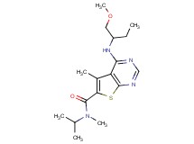 N-isopropyl-4-{[1-(methoxymethyl)propyl]amino}-N,5-dimethylthieno[2,3-d]pyrimidine-6-carboxamide