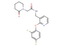 N-{[2-(2,4-difluorophenoxy)-3-pyridinyl]methyl}-2-(2-oxo-1-piperidinyl)acetamide