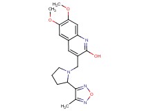 6,7-dimethoxy-3-{[2-(4-methyl-1,2,5-oxadiazol-3-yl)-1-pyrrolidinyl]methyl}-2-quinolinol